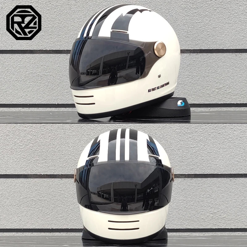 ORZ motorcycle helmet retro cruise full helmet personalized ghost knight helmet ABS material