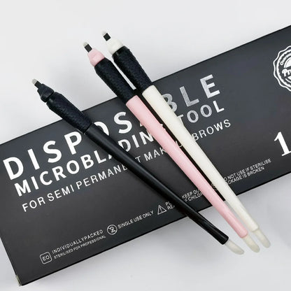 10/50Pcs Disposable Microblading Pen 18U Permanent Makeup Eyebrow Manual Tattoo Pen