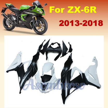 Motorcycle Aftermarket Fairing kit For Ninja ZX6R 2013 2014 2015 2016 2017 2018 ZX 6R 13-18 ZX-6R  white black body cover ZXMT