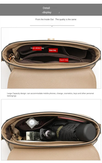 Fashion Crossbody Bag PU Leather Messenger Bag Versatile Sling Shoulder Women's Bag Small Handbags Sac A Main Femme Bolsas