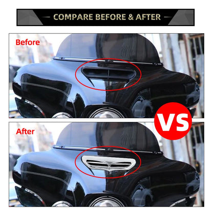 Motorcycle Batwing Fairing Vent Trim Accent LED Light For Harley Touring Electra Street Glide FLHTCU Tri Glide Ultra 2014–2022