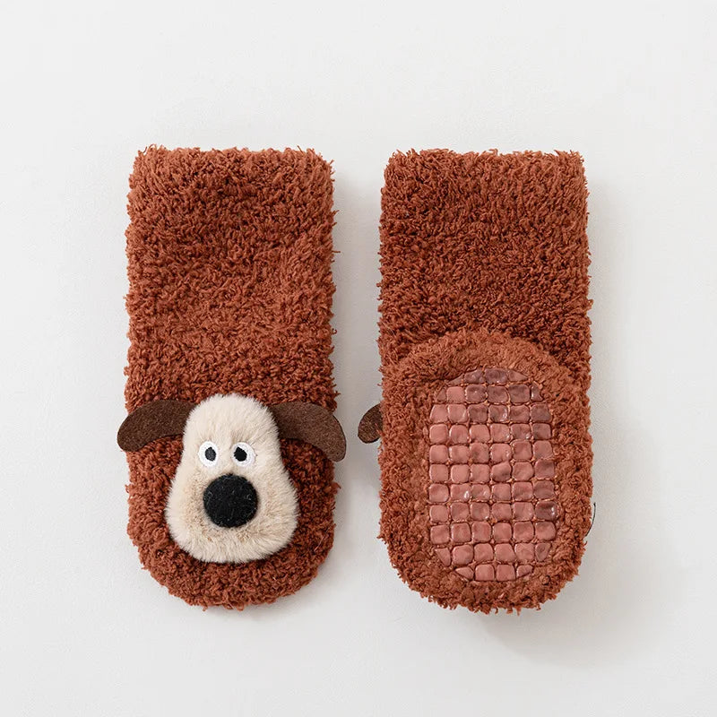 2026 New Animal Socks 3D Plush Crochet Animal Socks Cute Animal Socks Warm Floor Socks Cartoon Socks
