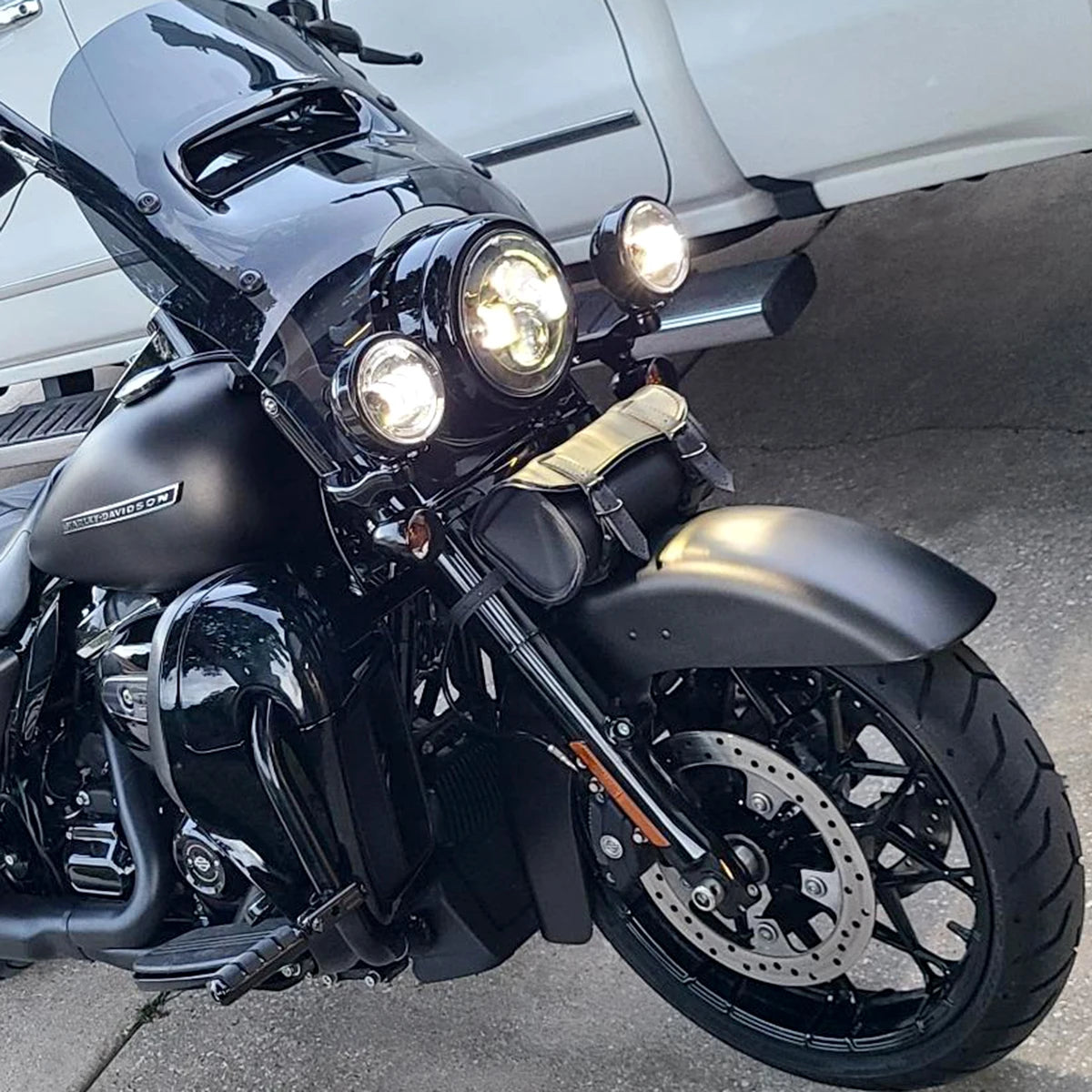 4.5'' LED Fog Lighting Passing Auxiliary Bracket for harley custom dynamics lights road king street glide Turn Signal
