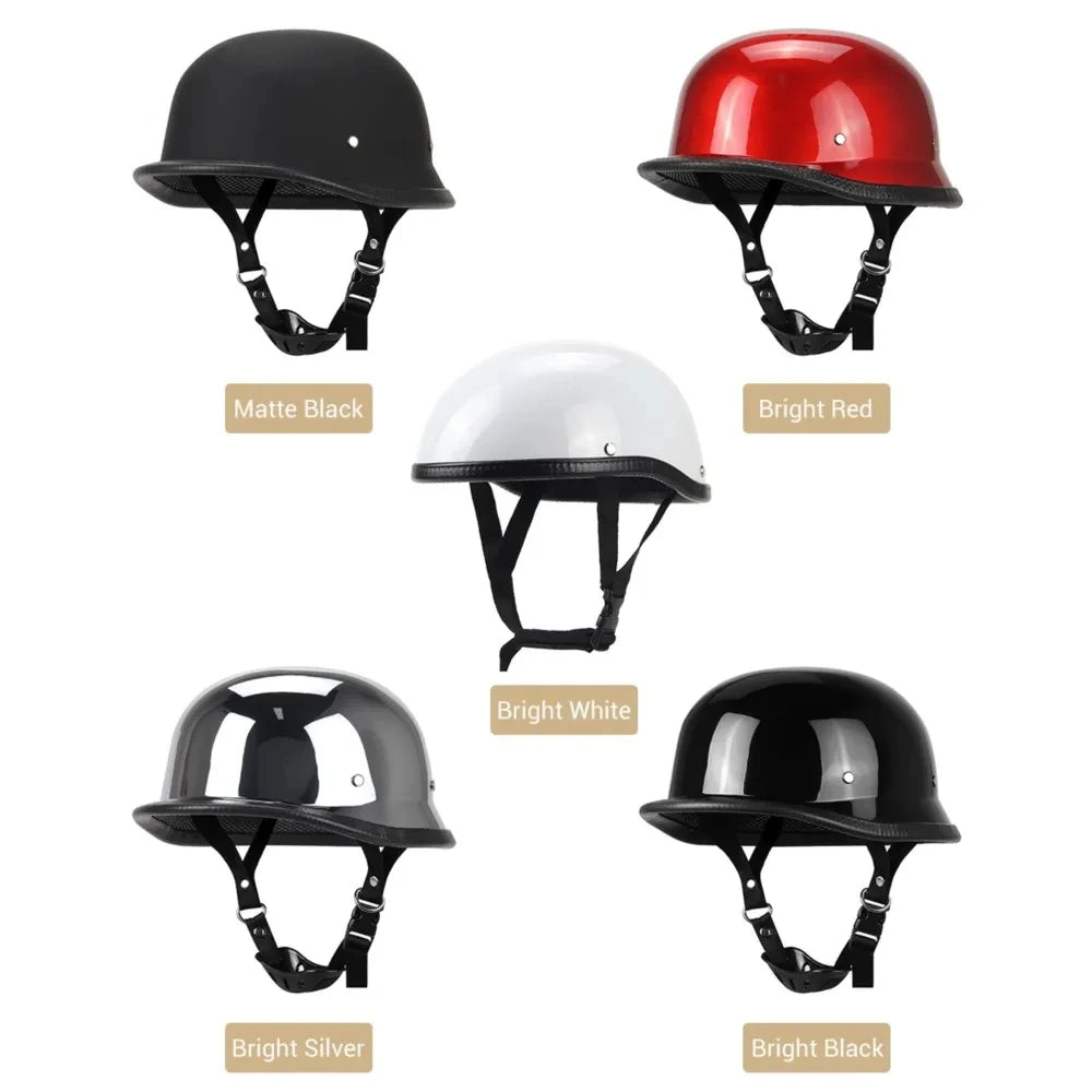 Motorcycle Helmet Fashion Capacete De Moto Retro Casco Moto German Vintage Moto Helmet DOT Certification Half Helmet Men Women