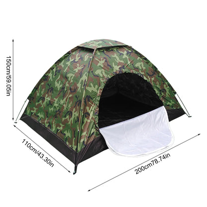 Camping Tent 5-6 Person Single-layer Camouflage Tent Portable Waterproof Tent Travelling Hiking Shelter For Camping Accessories