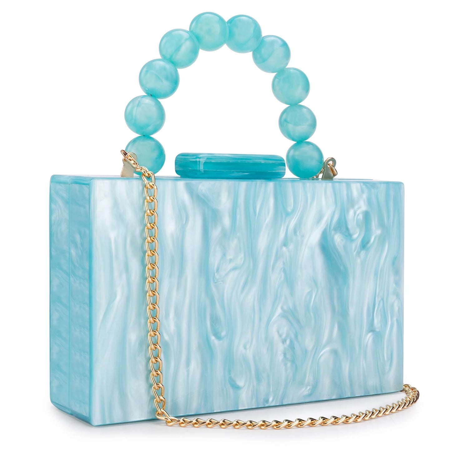 Acrylic Handbag Casual Trend Small Square Bags Women Clutches Wedding Party Dating Lady Trendy Evening Bags Chain Shoulder Bag