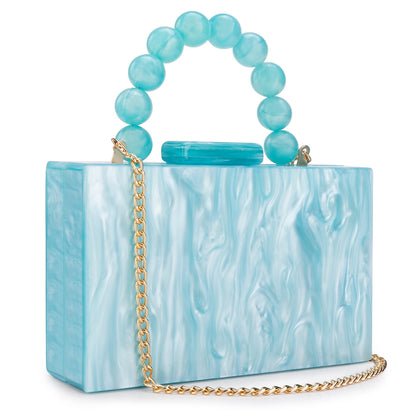 Acrylic Handbag Casual Trend Small Square Bags Women Clutches Wedding Party Dating Lady Trendy Evening Bags Chain Shoulder Bag