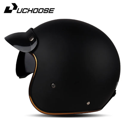 DOT Open Face Casco Moto Motorcycle Accessories Men Moto Helmets Certificated Retro Motorcycle Helmet Cafe Racer