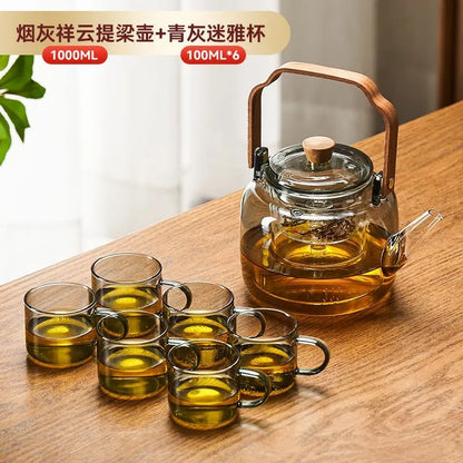 GIANXI Chinese Kung Fu Tea Set Glass Boiling Teapot Tea Water Separation High Temperature Tea Special Samovar Teapot Health Pot
