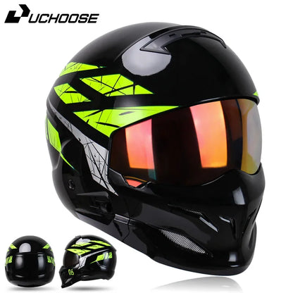 New Scorpion Retro Motorcycle Cascos Moto Locomotive Personality Multi-purpose Combination Helmet  Detachable Multi-purpose