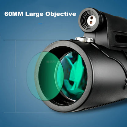 50x60 Powerful Zoom HD Bak4 Portable Powerful Binoculars Long Range Professional Telescope Monocular for Hunting