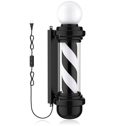 Barber Pole Light Cylindrical Hair Salon Barber Shop Classic Open Signboard Sign Wall Mounted LED Rotating Light High Quality
