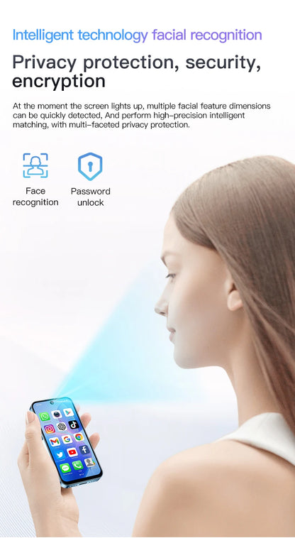 SOYES XS19 3.88" Mini Smartphone 2GB RAM 16GB ROM Android10.0 Face Recognition Unlock 3G Small Mobile Phone