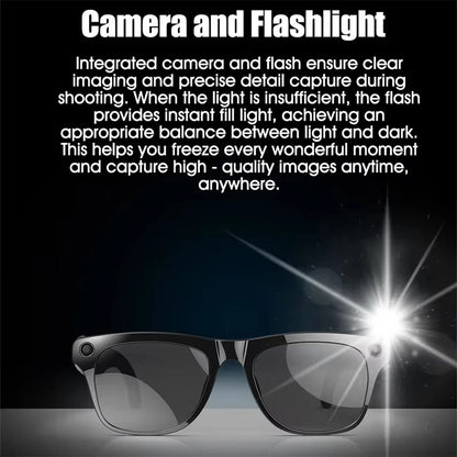 Xiaomi 8K AI Smart Glasses Multifunctional Camera Bluetooth Call Voice Assistant Music Player Translate Photochromic HD Glasses
