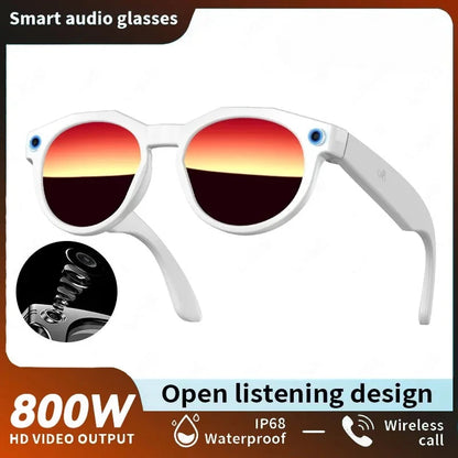 AI Smart Glasses 800W Pixel 4K HD Camera Recording Sunglasses Call WIFI Transmission Voice Assistant Smart Translation Glasses