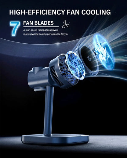 QI2 3 IN 1 Magnetic 25W Wireless Charger Stand LED Light Air Cooling Fast Charging For iPhone 17~12 Pro Max Airpods Apple Watch