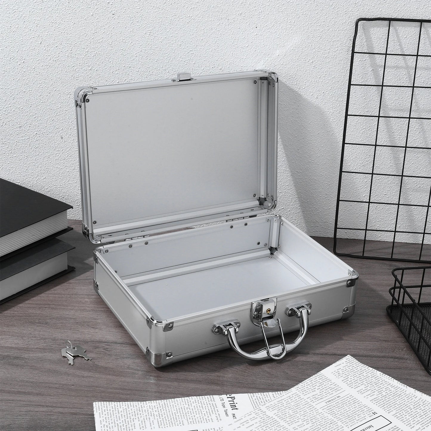 Aluminum Alloy Multi Function Portable Tool Case Briefcase For With Lock Small Size Hard Shell Storage Suitcase Instrument