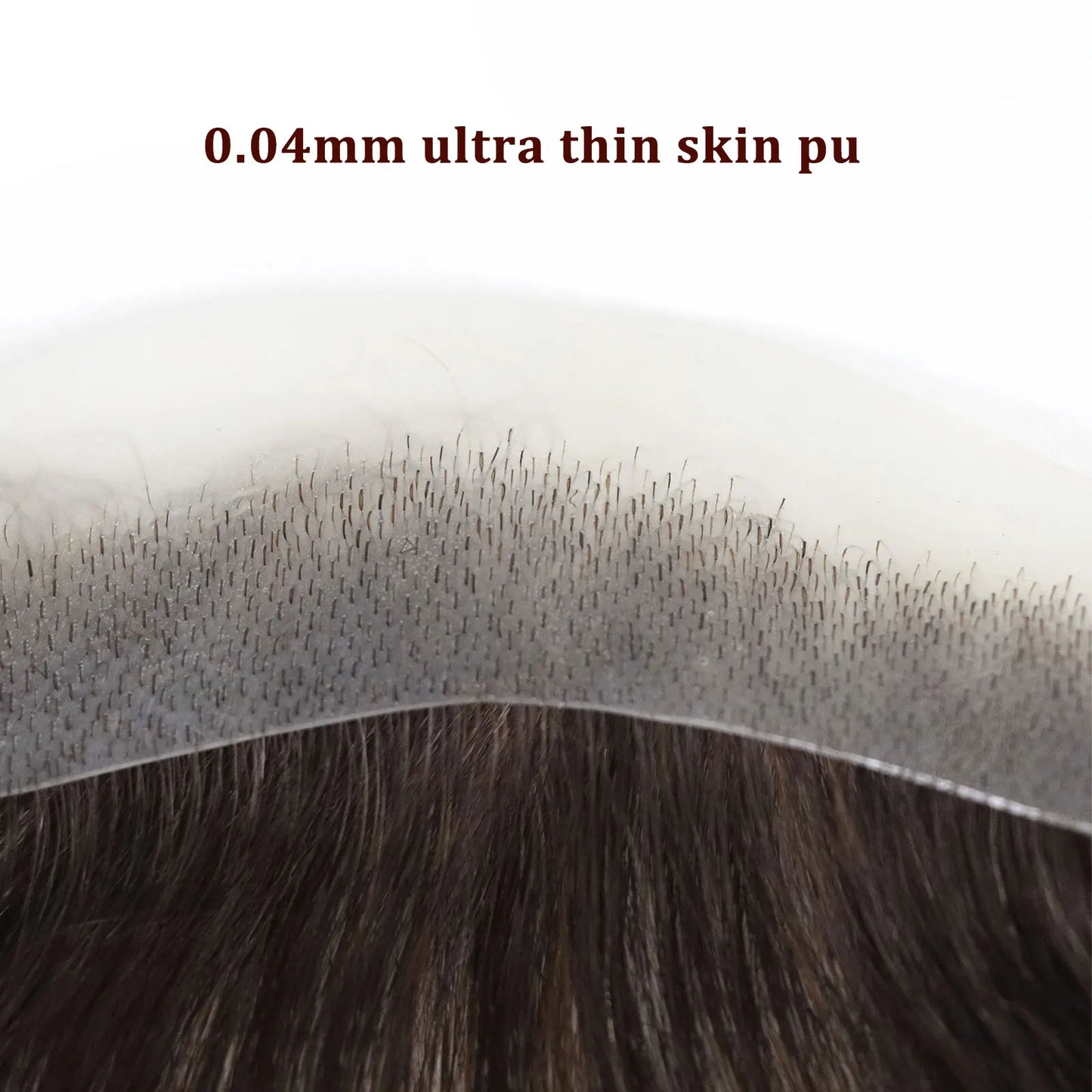 Men Toupee For Forehead 0.06mm Ultra Thin Skin #4 Brown Front Hairline Patch For Male Human Hair Wig Capillary Prosthesis Peruk