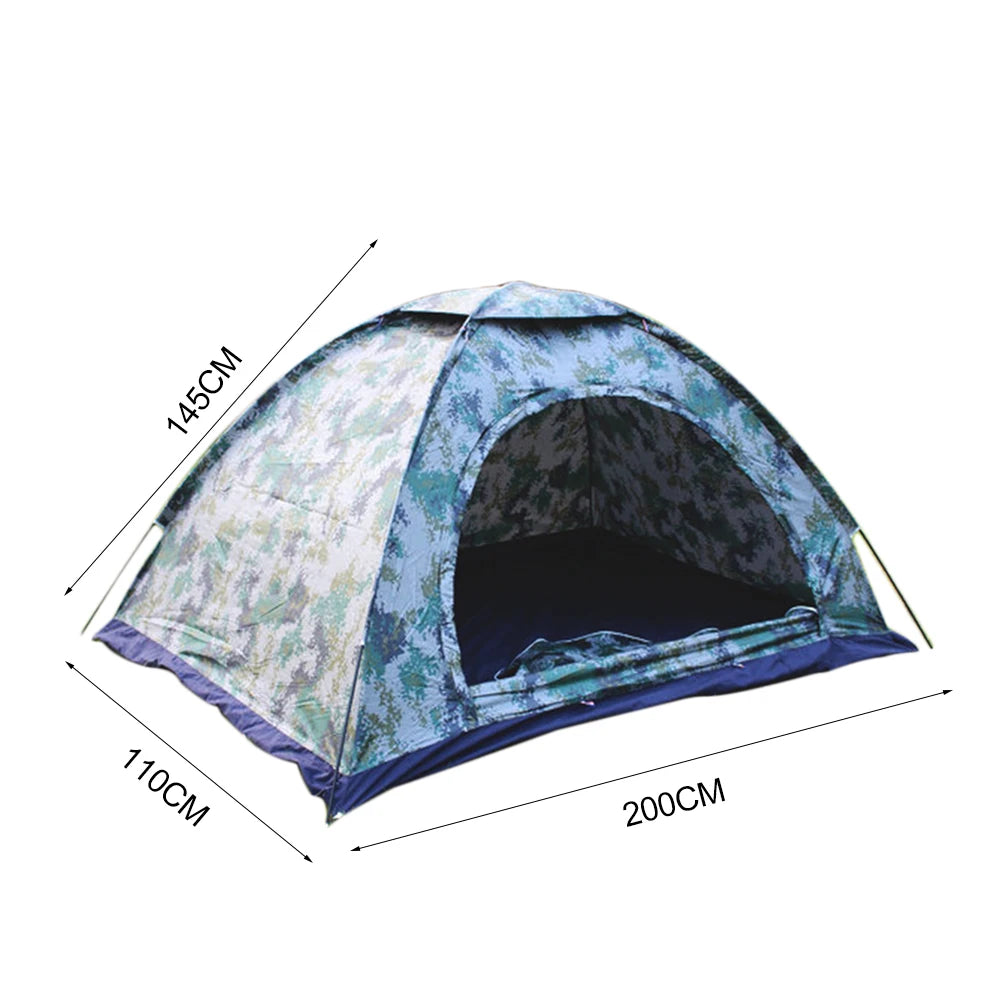 Camping Tent 5-6 Person Single-layer Camouflage Tent Portable Waterproof Tent Travelling Hiking Shelter For Camping Accessories