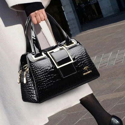 Women's Bag New Style Middle-aged Women's Bag Simple Trendy Single Shoulder Crossbody Bag Fashionable Elegant Handheld Mom Bag