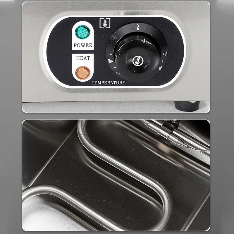 Commercial Soup Warmer Restaurant Kitchen Equipment Insulated Soup Kettle Buffet Food Warmer With 4Pots 7L For Catering 110/220V
