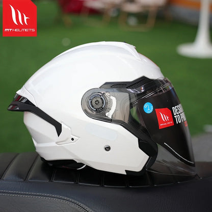 Spain MT Motorcycle Helmet ECE DOT Certification Half Helmet Men Capacete Cascos Para Moto 3/4 Open Face Casco Electric Motobike