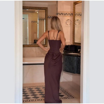 Sexy Square-neck Halter Mini Dress Women Pleated Sleeveless Backless High Waist Bodycon Dresses 2026 New Summer Lady Party Robes