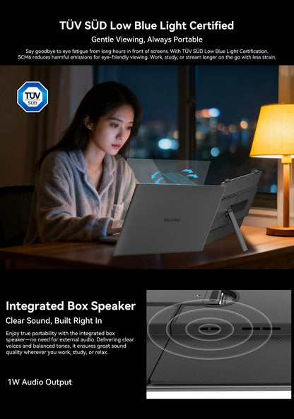 Blackview SCM6 Laptop Screen Extender, Ultra-Thin,14" FHD 1080P IPS Portable Laptop Monitor, for Windows/Mac/Android/Switch