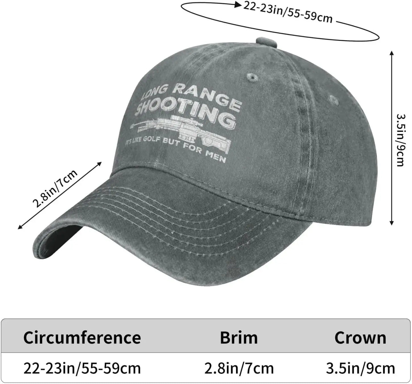 Funny Hat Long Ranges Shooting It's Like Golf But for Men Hat Men Dad Hats Cool Caps