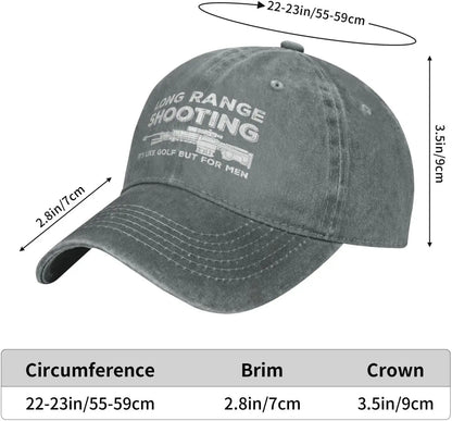 Funny Hat Long Ranges Shooting It's Like Golf But for Men Hat Men Dad Hats Cool Caps