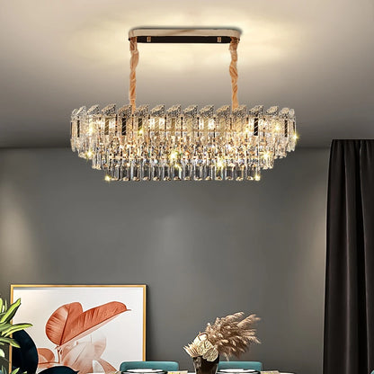 Crystal Hanging Lamps for Living Room Chandelier for Dining Room French Large Nordic Bedroom HQ Ceilling Light Pendant Lamp