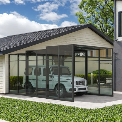 Any Size Custom Retractable Foldable Carport Heavy Home Villa Patio Durable Waterproof Windproof Sun Shade Car Garage Safe Tough