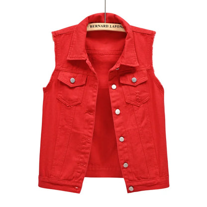 Coats Fashion Clothes Casual Vintage Elegant Sleeveless Denim Vest for Women Jacket Spring Streetwear Women Clothing Autumn