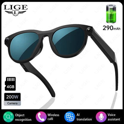 2026 Smart Glasses New Camera Photo Video Record AI Translation Bluetooth Touch Control Music Headphone Waterproof Smart Glasses