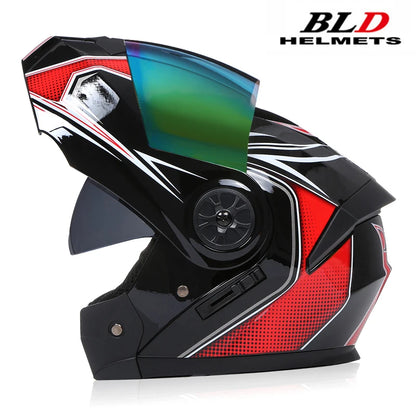 DOT Approved Personalised Flip Up Motorcycle Helmet For Men Women Safety Downhill Motocross Racing Modular Full Face Casco Moto