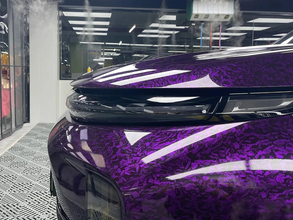 High Glossy Black Silver Red Forged Carbon Fiber Car Sticker on the Hood Adhesive Vinyl for Car Stickers Motorcycle Decal