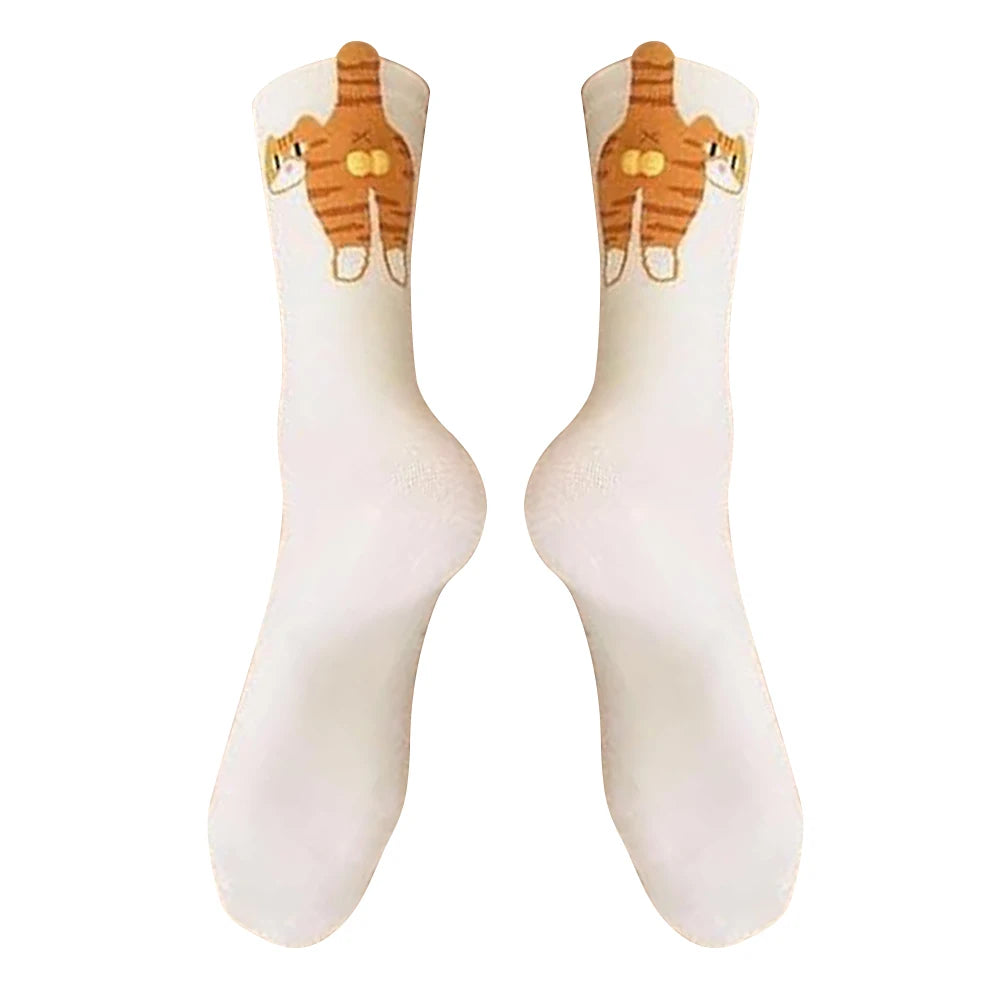 1/2/3Pair Cartoon Cute Cat Balls Cotton Socks Funny Cat Cotton Socks Breathable Soft Novelty Stocking Kawaii Gift Sock for Gifts