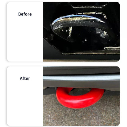 1 Pair Cars Exterior Accessories D-Ring Towing Hook Sleeve For F150 2004-2024 Red D Ring Towing Hook Sleeve
