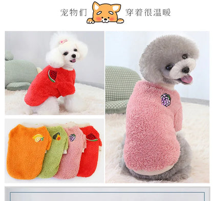 Winter Pet Dog Sweater Polar Fleece Warm Dog Clothes for Small Dog Coat Thicker French Bulldog Clothes Chihuahua Dog Accessories