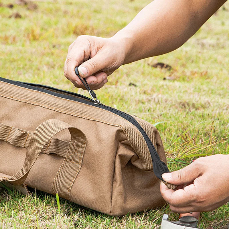 Camping tool storage bag,large-capacity tool kit, can be hung with a climbing buckle, high toe nail,Five colors to choose from