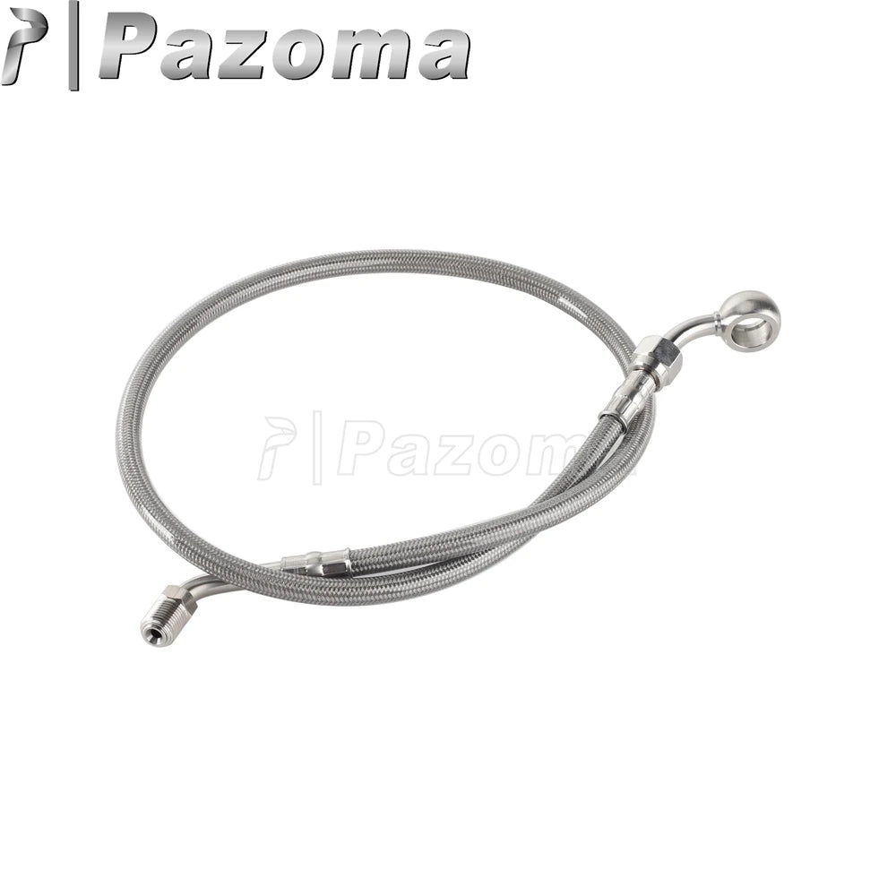Motorcycle Hydraulic Banjo Braided Line Steel Brake Hose Cable For Harley Softail Slim Breakout Deluxe Street Bob Fat Boy 18-23