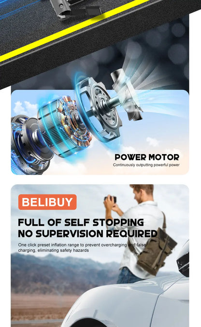 ABS Car Tyre Inflator Portable Air Compressor Car Inflatable Pumps Air Pump Suitable For Inflating Car Motorcycle Bicycle