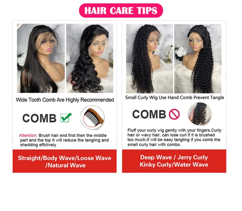 40 42 Inch Curly 13x6 Hd Lace Front Wigs Human Hair For Black Women Brazilian Hair 13x4 Deep Wave Lace Frontal Wig 360 Lace Wig