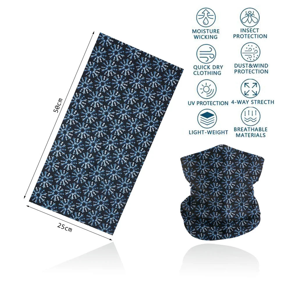 Motorcycling Running Outdoor Sports Face Bandanas Men Neck Warm Gaiter Women Headscarf UV Protection Seamless Tube Face Shield