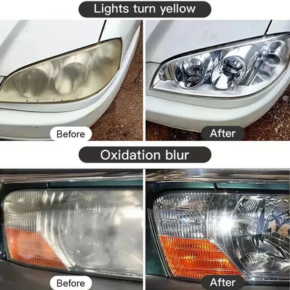 Car Lamp Restoration Polishing Kit - Headlight Scratch Remover & Oxidation Cleaner Repair Paste for Headlamp Assembly Polish Wax