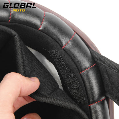 DOT Certification Motorcycle Helmet Retro Motocross Half Helmet Open Face Scooter Biker Sunshade Lens Summer Moto Men Helmet
