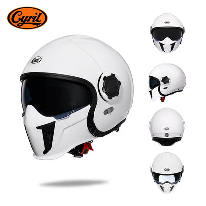 CYRIL Motorcycle Helmet Full Face Open Face Helmets 3/4 Men Women Modular Dual Visor Helmet For Motorcycle ECE DOT Approved