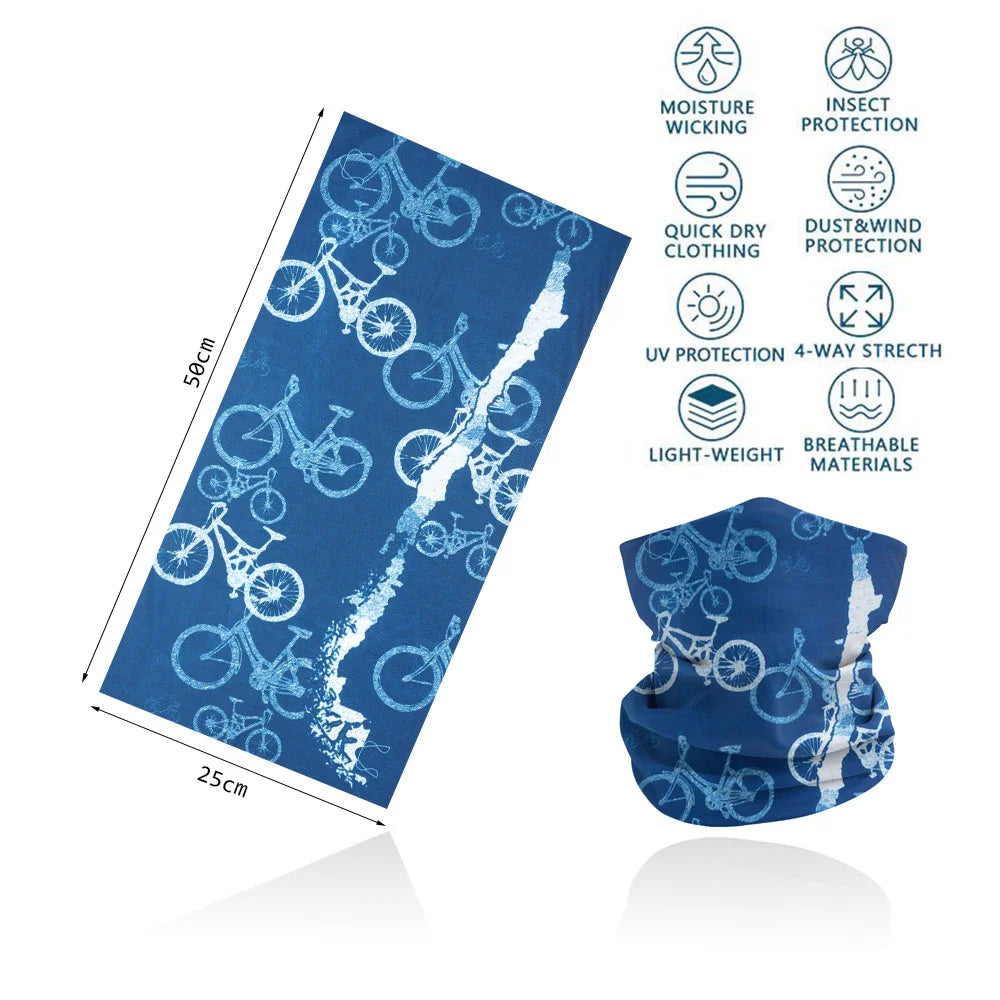 Motorcycling Running Outdoor Sports Face Bandanas Men Neck Warm Gaiter Women Headscarf UV Protection Seamless Tube Face Shield