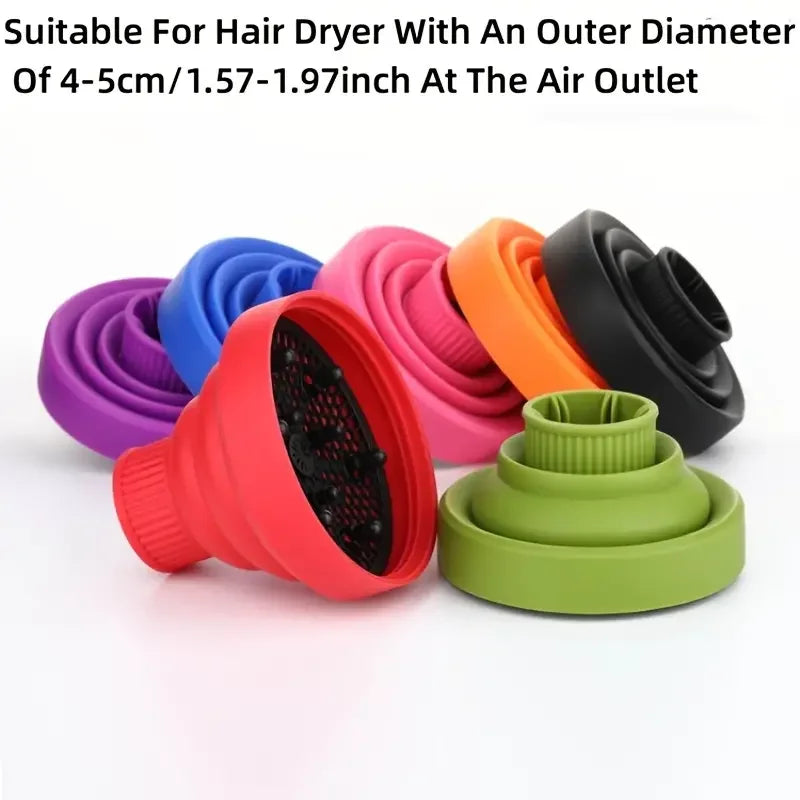 Silicone Salon Tool Black Pink Universal Hairdryer Diffuser Cover Adjustable Temperature Resistant Dispersing Drying Hair Dryer