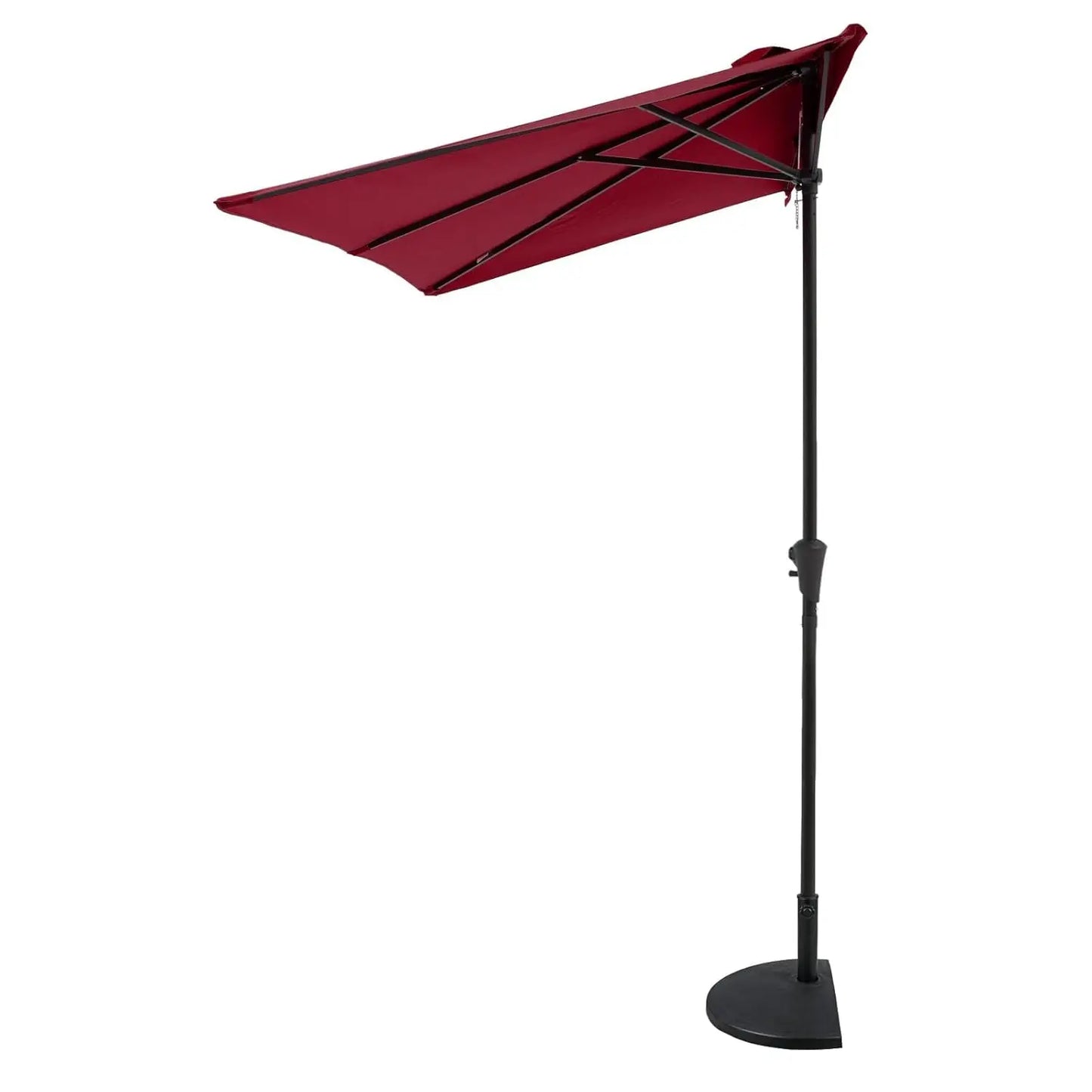 7.5’ by 4’ Half Rectangular Outdoor Patio Umbrella with Base Included, Perfect for Balcony, Garden, Deck, Customized